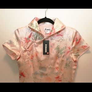 Vintage Chinese Floral Silk Dress - New! - image 1